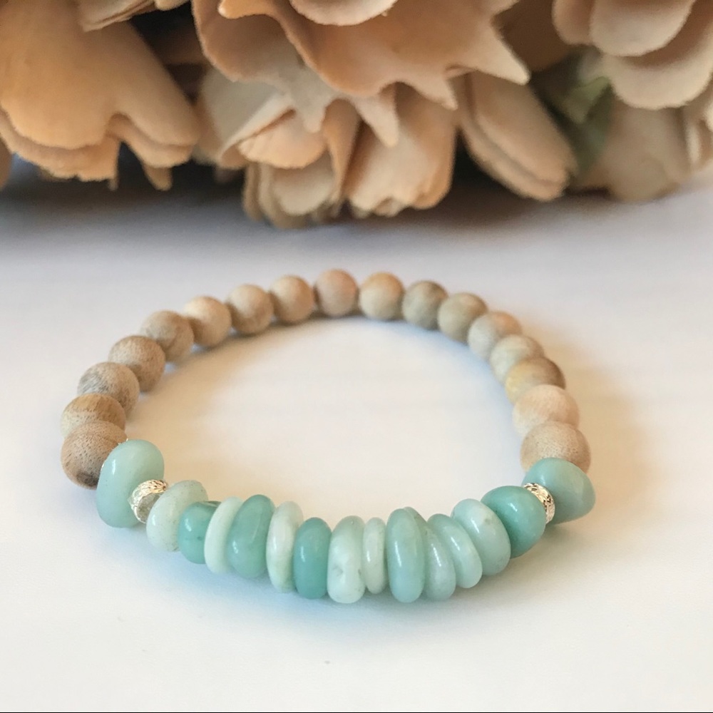 Beaded Bracelet stretch bracelet amazonite